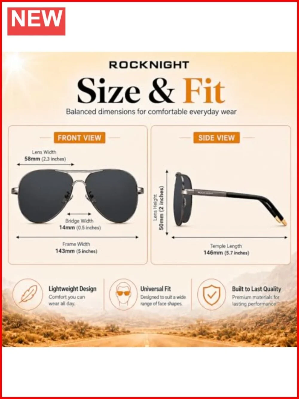Polarized Aviator Sunglasses UV400 Metal Frame Flat Top Driving Outdoor